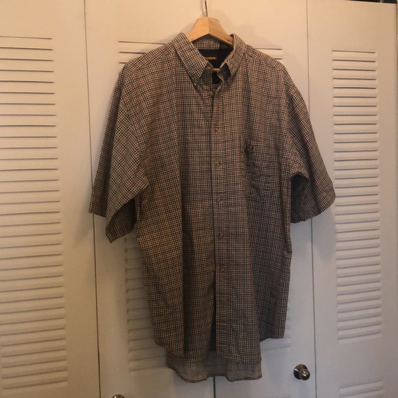 90s Ivy Crew Plaid Short Sleeve Button-Down XL - Picture 9 of 9
